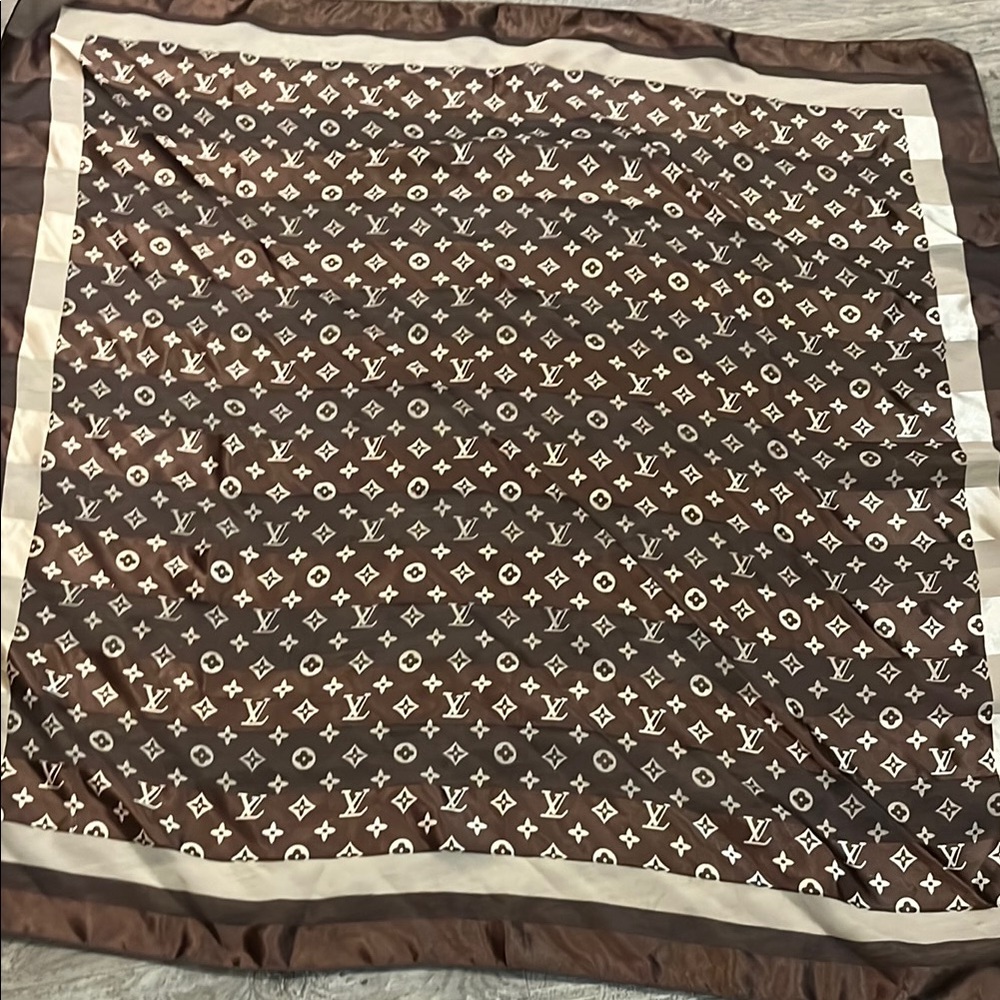 Louis Vuitton  Silk Scarf - Brown